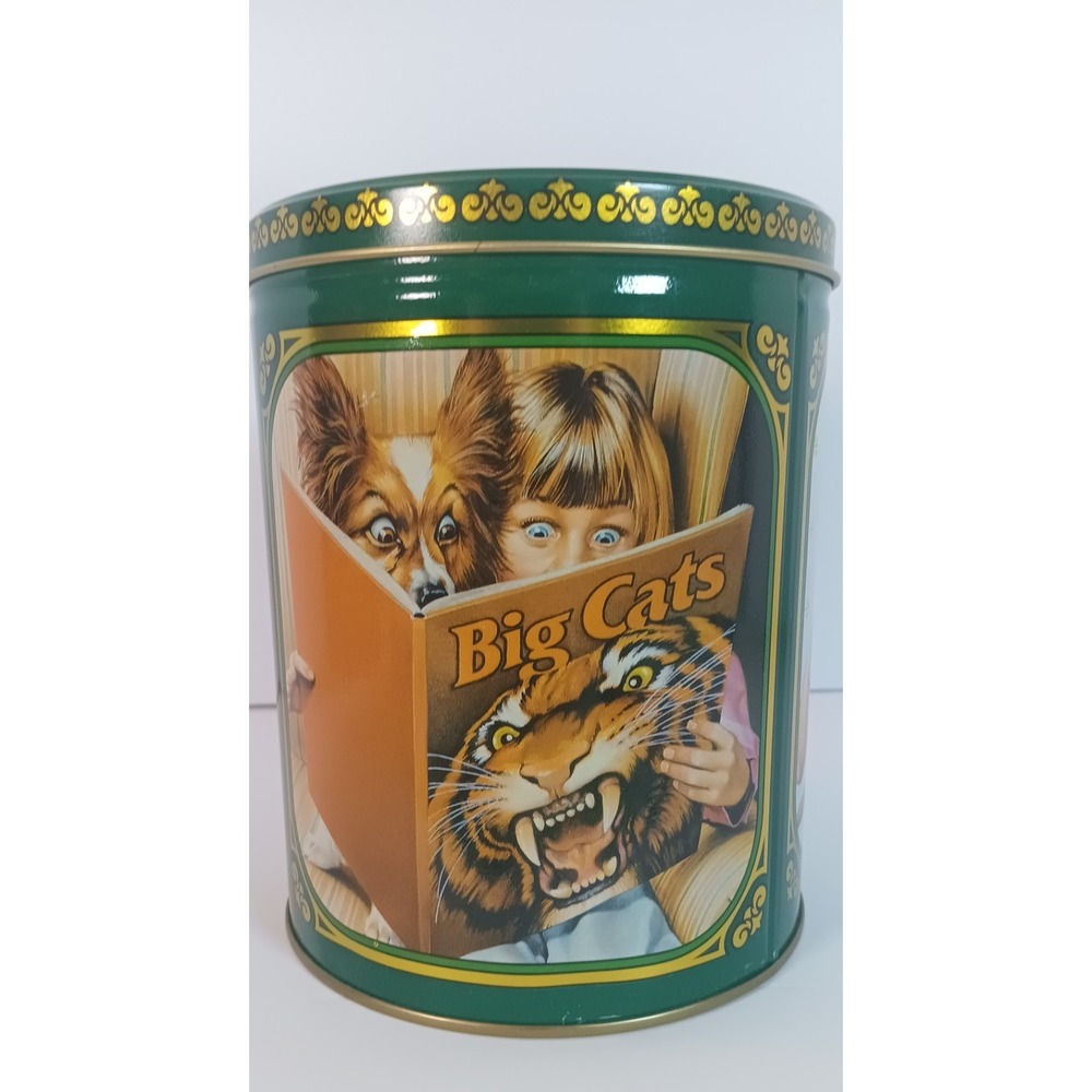 Vintage 1989 Purina Biscuits Tin dog treats retro 80s kidcore metal novelty